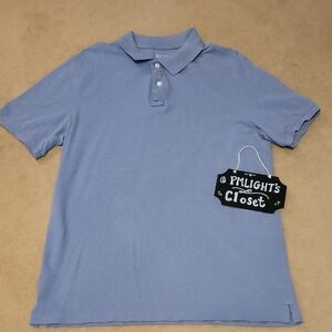 Sonoma Life+Style Weekend Classic Polo Shirt Short Sleeves XL Gray Blue